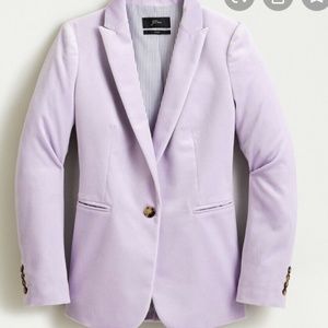 J.Crew Parka Velvet Blazer in Smoky Wisteria (Purple) Size 00